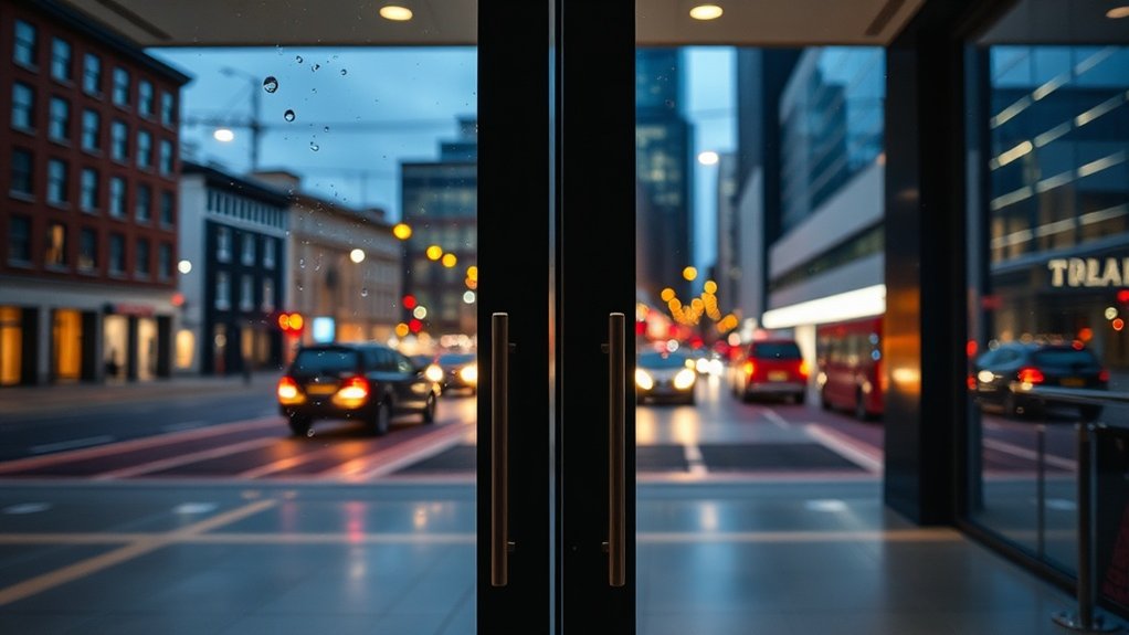 Glass Doors Greenwich Peninsula