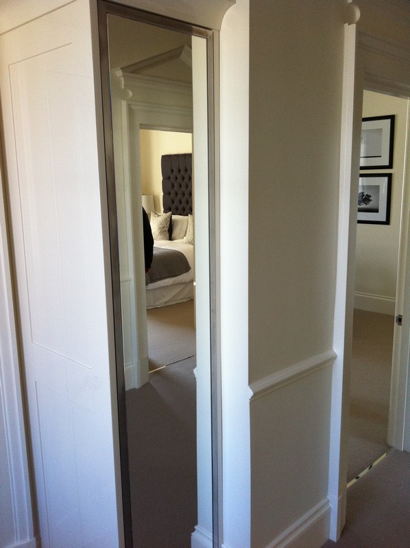 Full-length wardrobe mirror fitted in Greenwich home