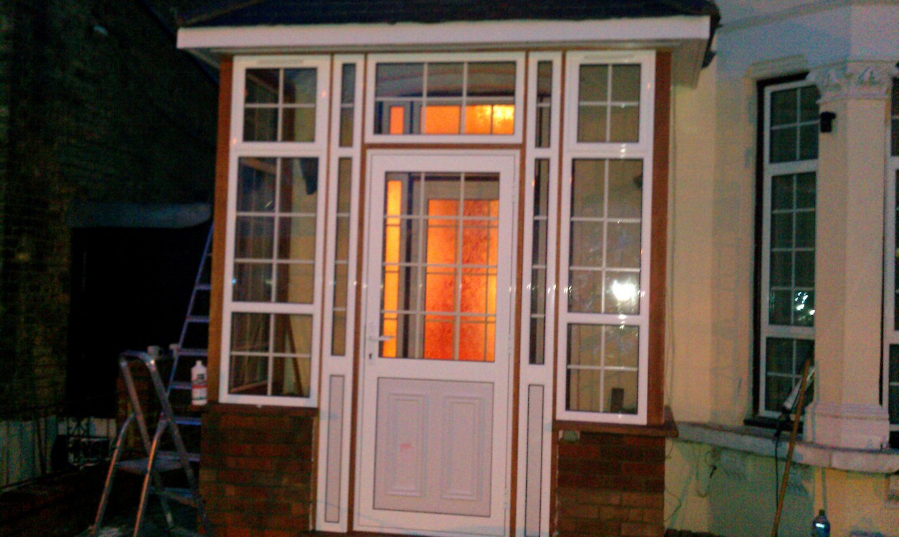 uPVC porch with Georgian bar glazing installed in Greenwich